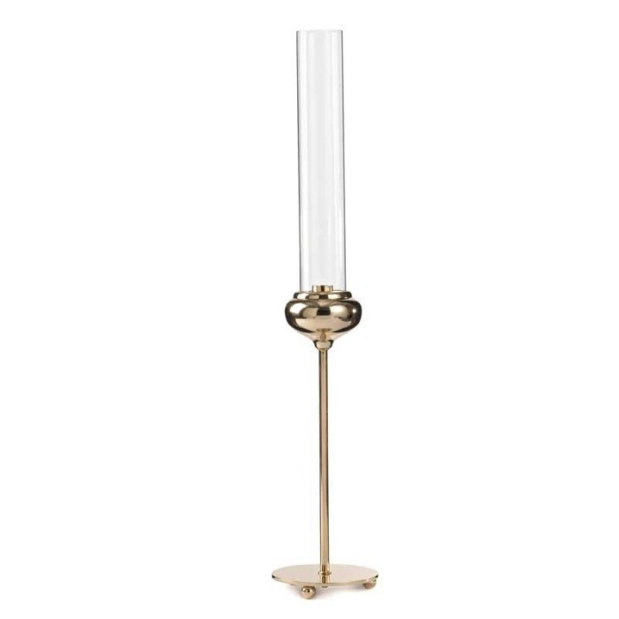 CANDELABRO IRON 1 FIAMMA GOLD 12X12H35